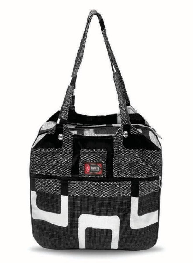Temoli Tote Bags For Women Girls Handbag Zipper Large Capacity Fashion Bag for College Office,Box & Black,1 Pcs - Image 1